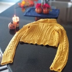 BOOHOO WOMEN'S CROPPED TURTLENECK SWEATER